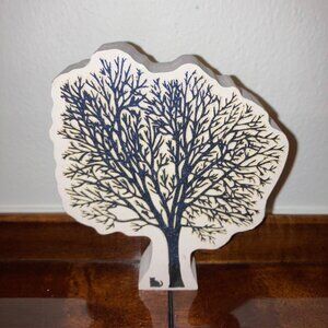 The Cat's Meow #00-102 Winter Ice Tree 2000 Wooden Shelf Sitter